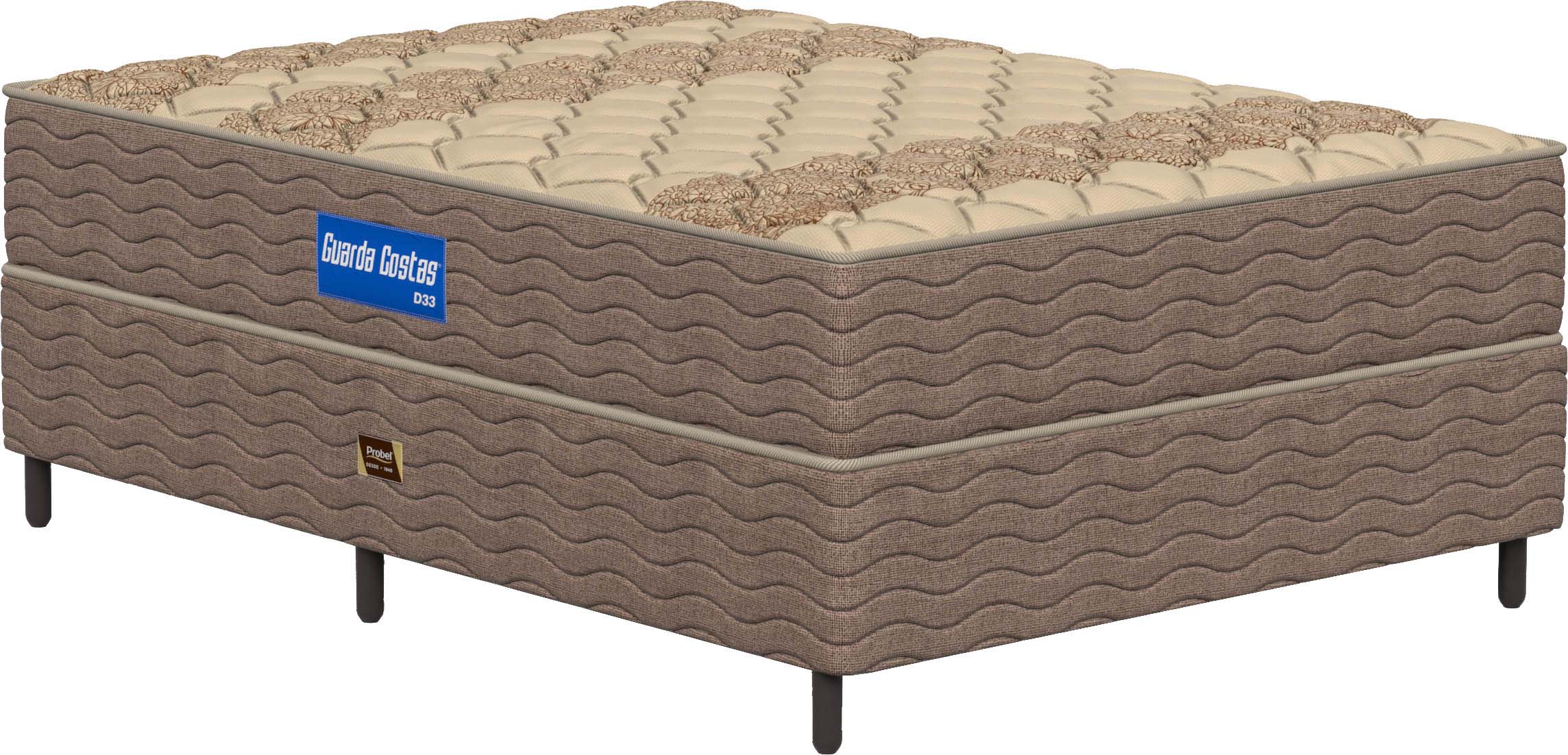 CAMA BOX QUEEN SIZE DE ESPUMA D33 GUARDA COSTA 158X198X70