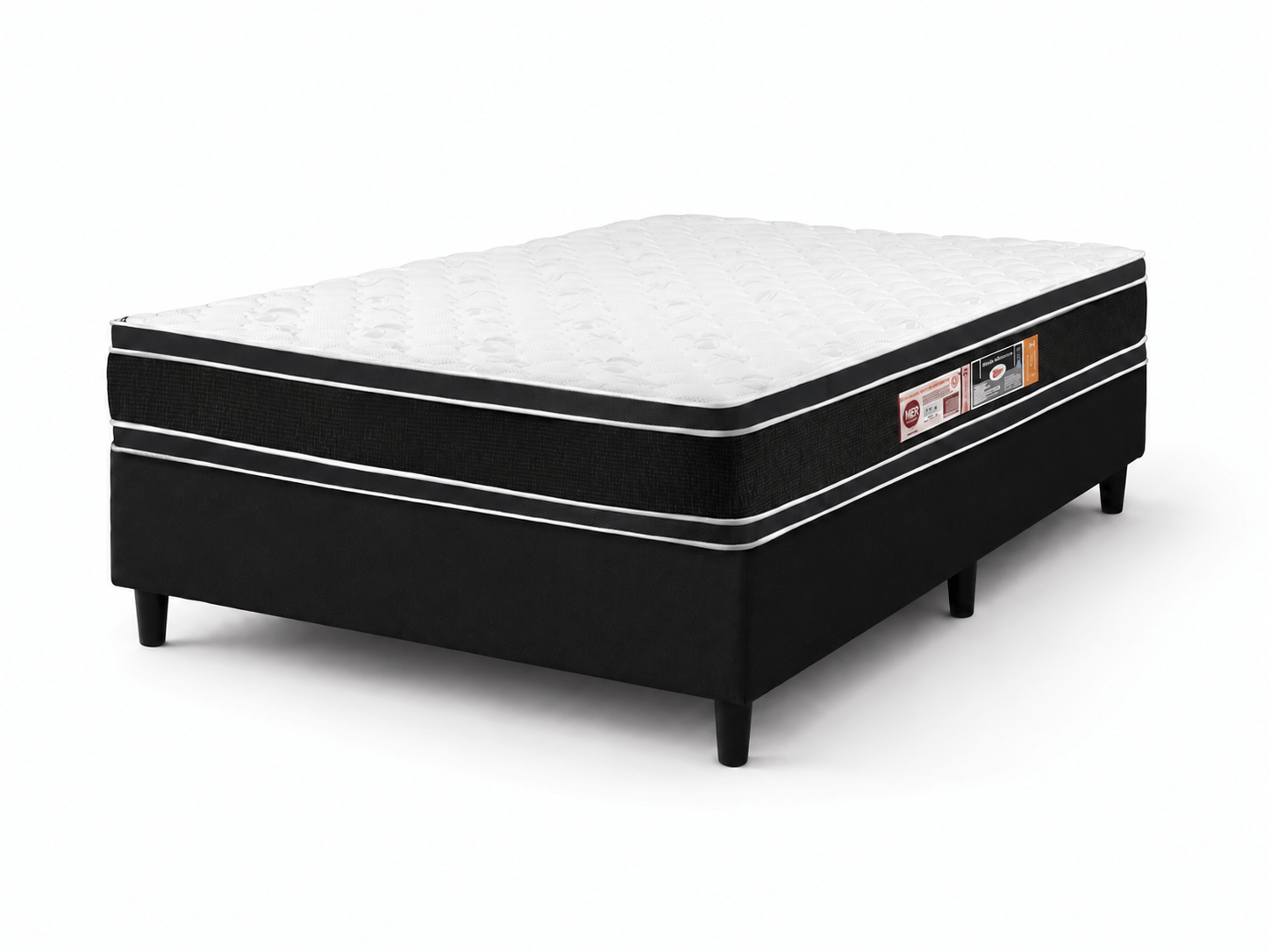 Cama Box Casal D33 Black White Double Face 138x188x67