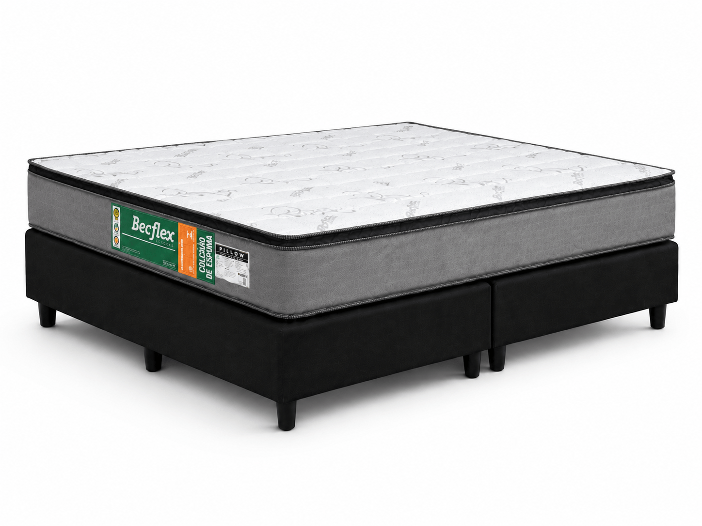  Cama Box Queen de Espuma D80 Vision Pillow Top Duplo 158x198x68