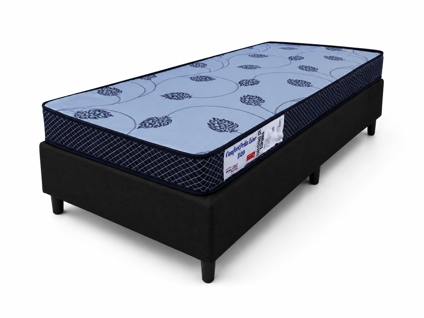 CAMA BOX SOLTEIRO DE ESPUMA D20 COMFORTOPEDIC
