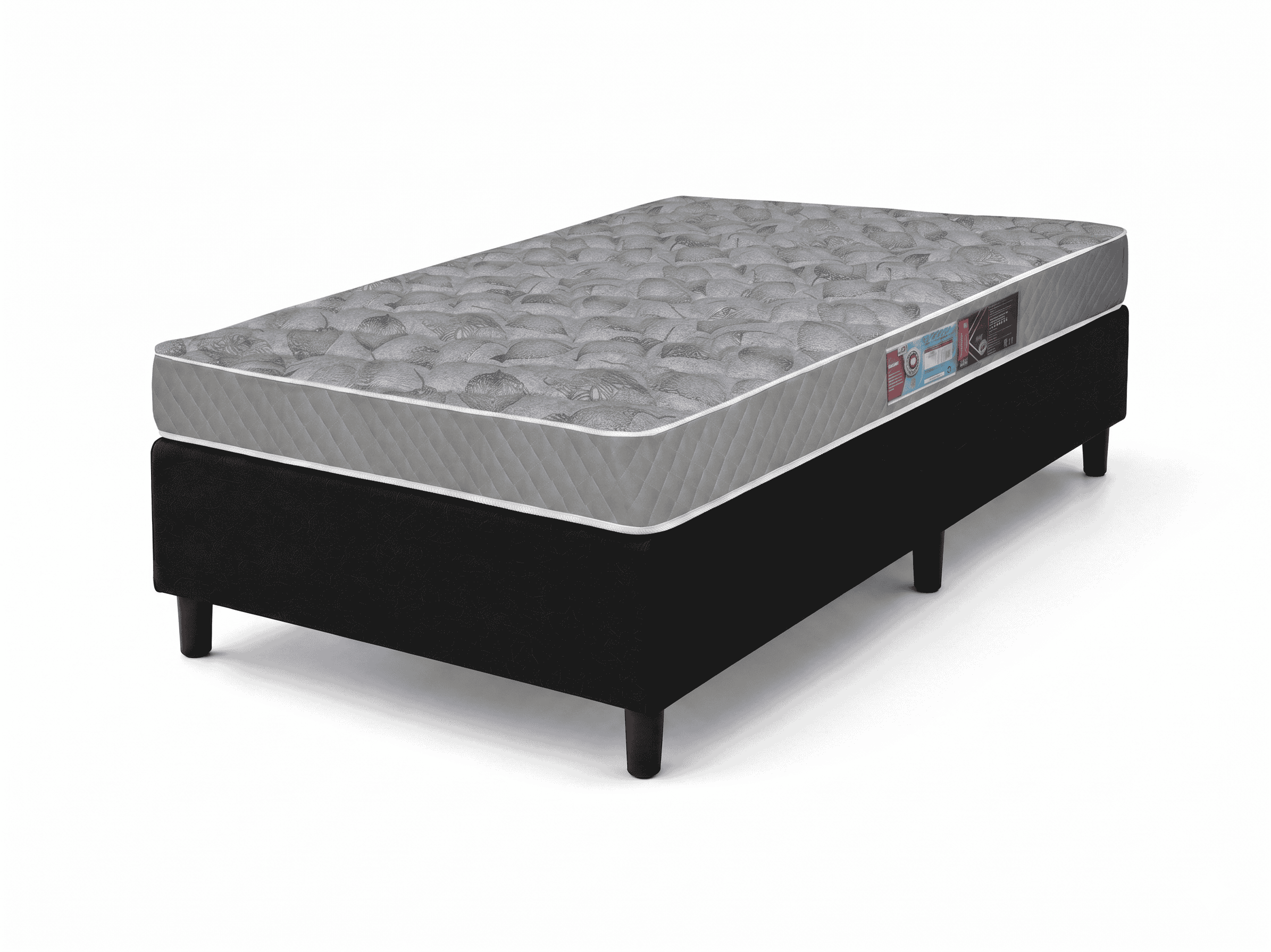 Cama Box Solteiro de Espuma D33 Sleep Max 88x188x58