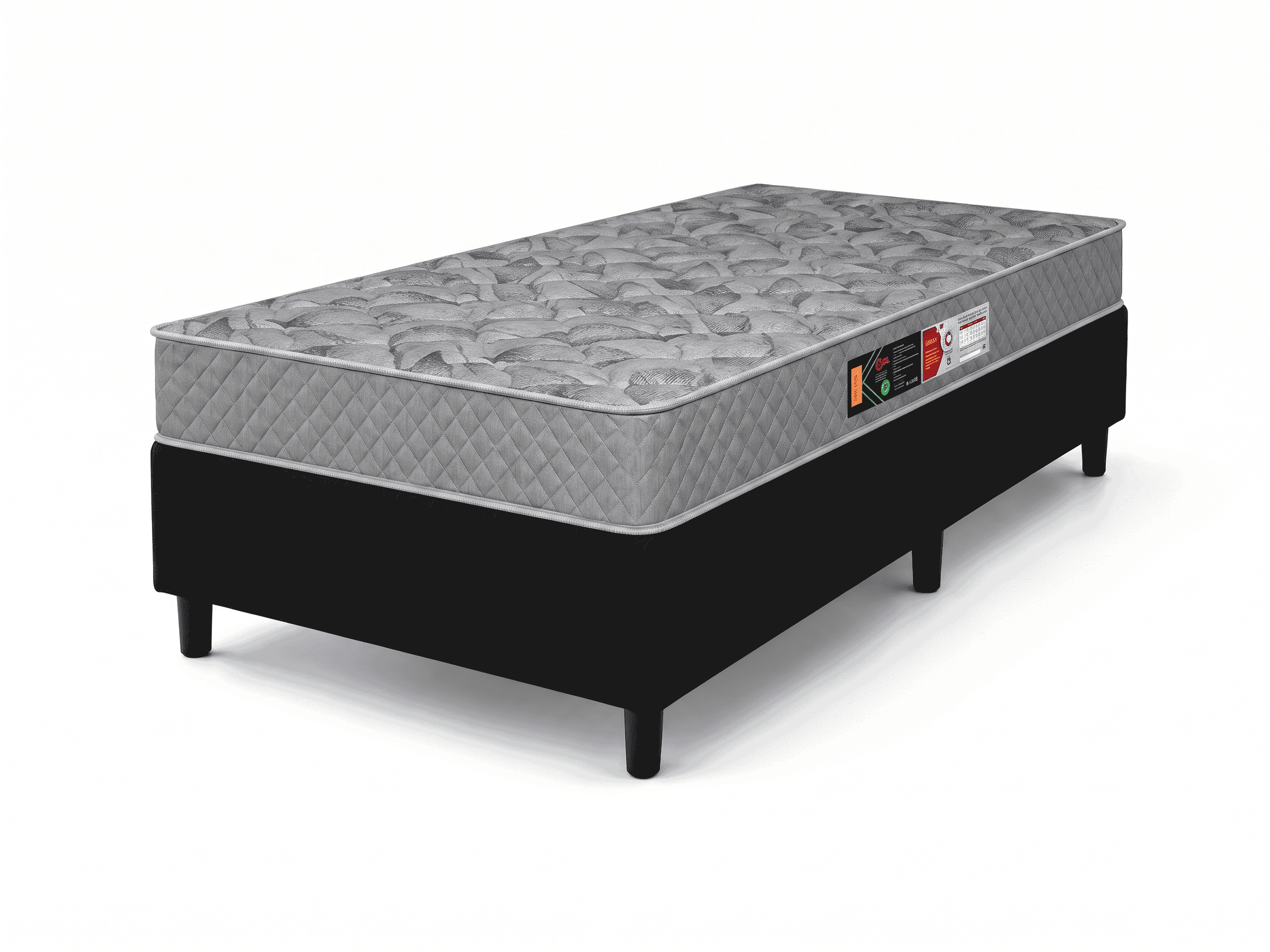 Cama Box Solteiro de Espuma D33 Sleep Max 88x188x65