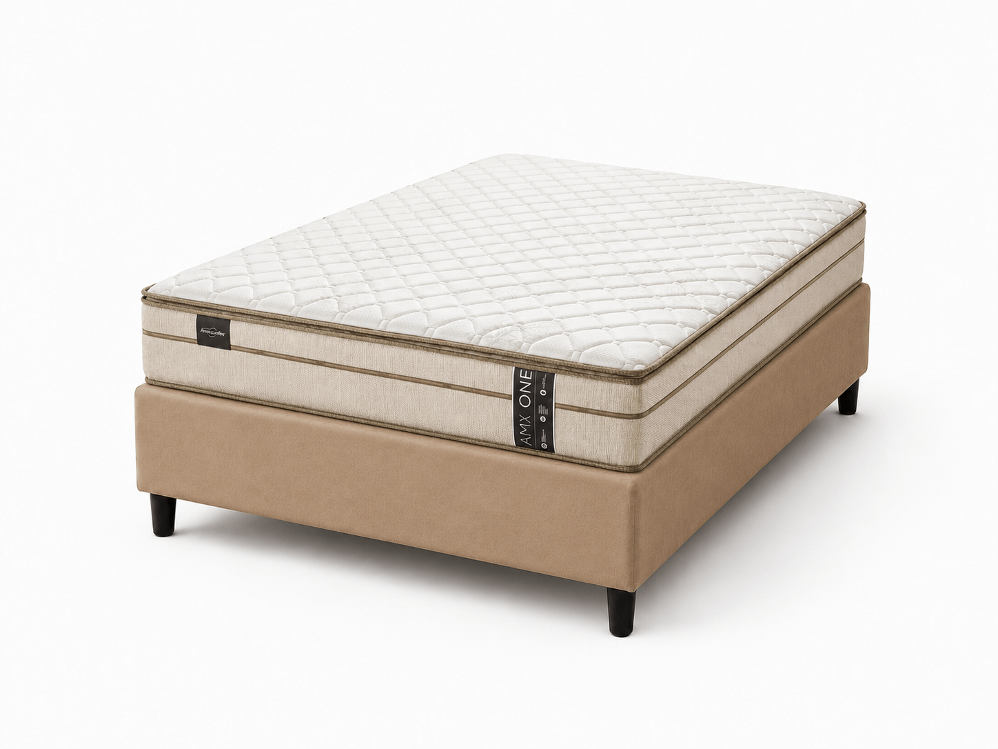 Cama Box Casal Molas Ensacadas AMX One 138x188x70