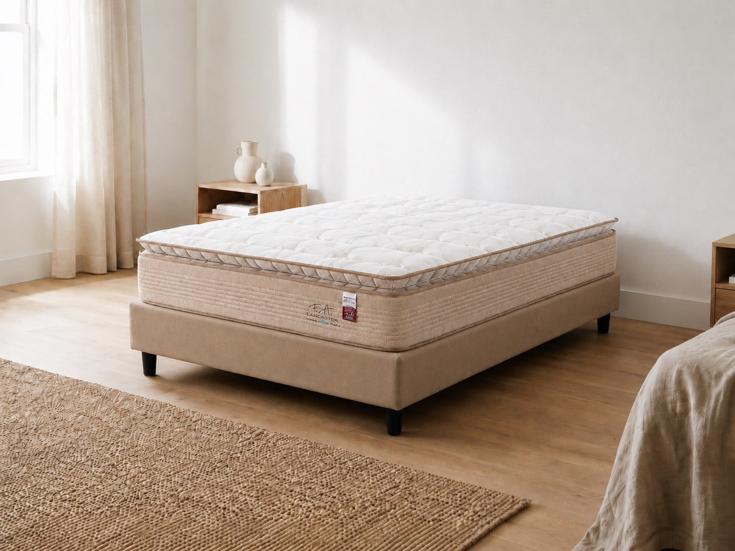 CAMA BOX CASAL MOLAS MIRACOIL LANCASTER 138X188X70