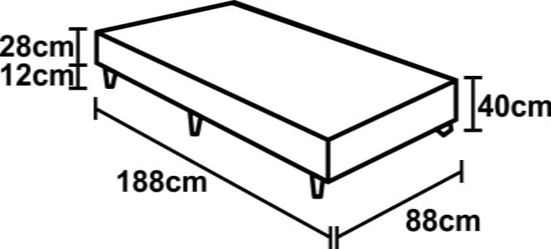 BASE CAMA BOX SOLTEIRO PRIME SUED CAFÉ