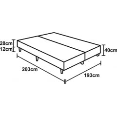CAMA BOX SUPER KING MOLAS ENSACADAS PRO HARD 193X203X74