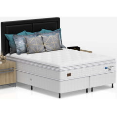 CAMA BOX SUPER KING MOLAS ENSACADAS ESMERALDA 193X203X73