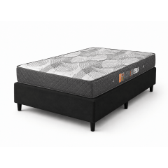 CAMA BOX CASAL DE ESPUMA D33 ICARO BLACK 138X188X60 CAMA BOX CASAL DE ESPUMA D33 ICARO BLACK 138X188X60