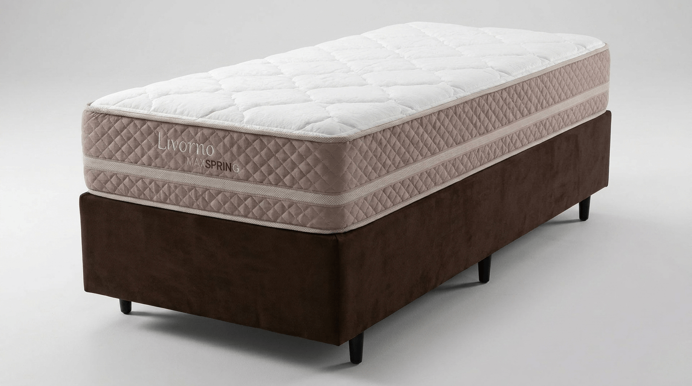 CAMA BOX VIÚVA MOLA MAXSPRING LIVORNO 96X203X67 