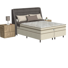 CAMA BOX CASAL MOLAS ENSACADAS NEVADA 138X188X66