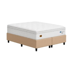 CAMA BOX SUPER KING MOLAS ENSACADAS ESMERALDA 193X203X73