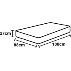 CAMA BOX SOLTEIRO MOLA MAXSPRING LIVORNO 88X188X67 