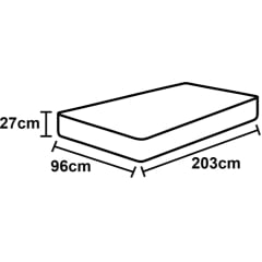 COLCHÃO SOLTEIRO MOLAS MAXSPRING LIVORNO 96x203X27  