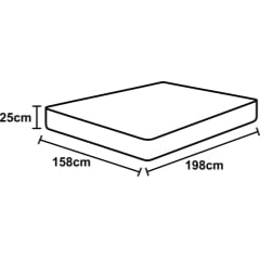 COLCHÃO DE ESPUMA QUEEN SIZE D45 ICARO 158X198X25 