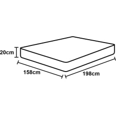 COLCHÃO DE ESPUMA QUEEN SIZE D80 CLASSIC 158X198X20   