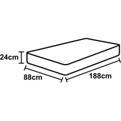 COLCHÃO DE ESPUMA SOLTEIRO D33 AMX FOAM DOUBLE FACE 88X188X24