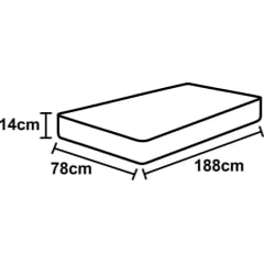 COLCHÃO DE ESPUMA SOLTEIRO D33 ICARO 78X188X14 