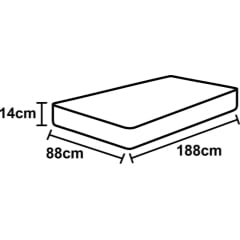 COLCHÃO DE ESPUMA SOLTEIRO D33 ICARO 88X188X14