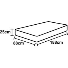 COLCHÃO DE ESPUMA SOLTEIRO D45 ICARO 88X188X25 